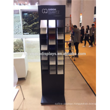 Stone Exhibition Display Units Custom Trade Fair Fixtures Freestanding Metal Ceramic Tile Show Stand